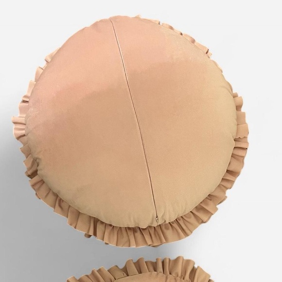 Pink Ruffled Decorative Pillow - Picture 5 of 8